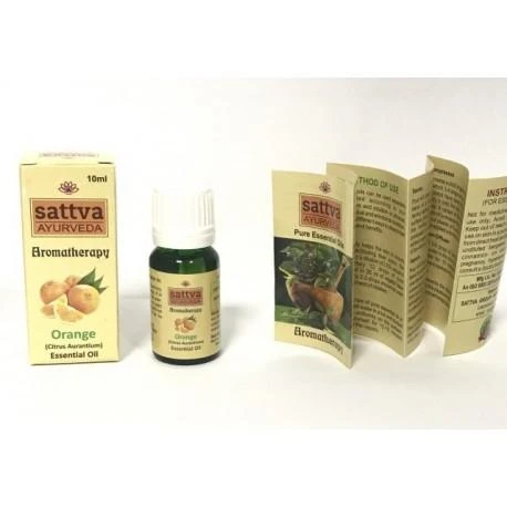 Sattva Ayurveda apelsinų eterinis aliejus su instrukcija
