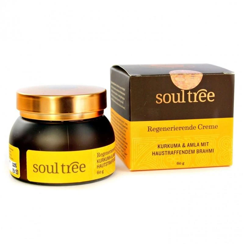 Atkuriantis veido kremas su ciberžole, amla ir brahmi SoulTree , 50g