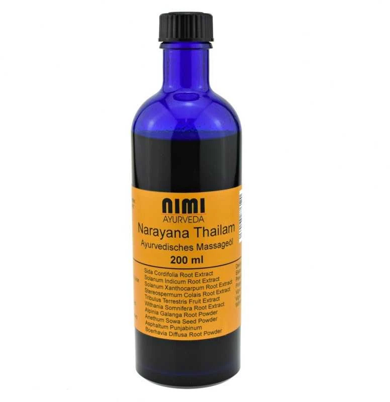 Atpalaiduojantis kūno masažo aliejus Narayana Thailam, Nimi Ayurveda, 200 ml
