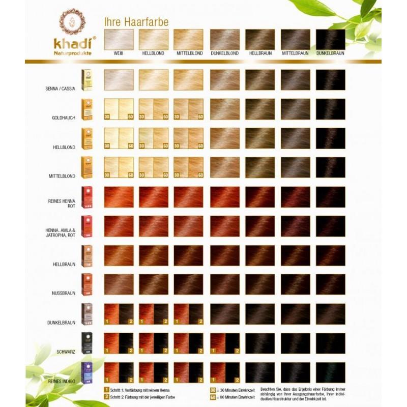 Augaliniai šviesių ar žilų plaukų dažai Medium Blond, Khadi, 100g
