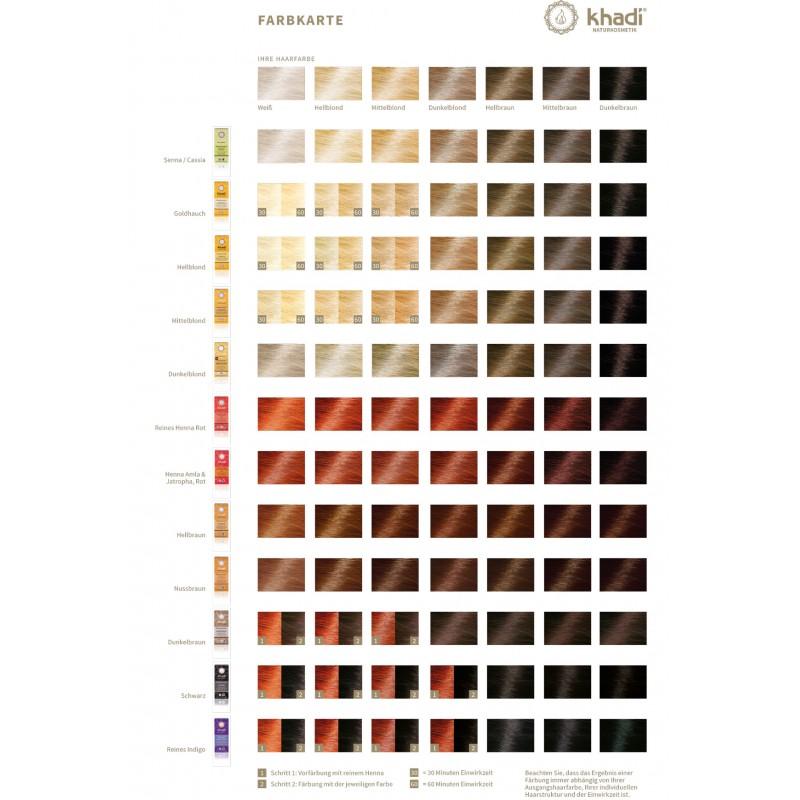 Augaliniai šviesių ar žilų plaukų dažai Medium Blond, Khadi, 100g