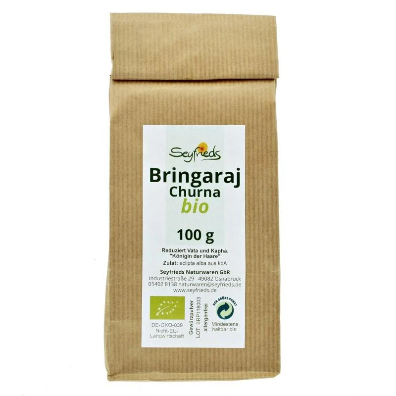 Gulsčiosios grąžulės milteliai Bhringaraj, ekologiški, Seyfried, 100g