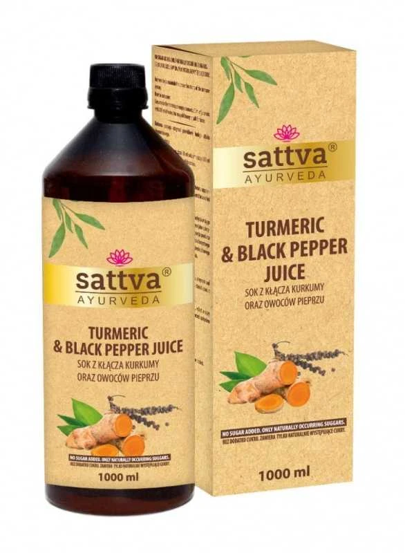 Ciberžolės ir juodųjų pipirų sultys, Sattva Ayurveda, 1ltr