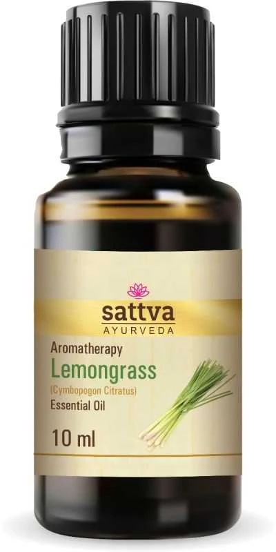 Citrinžolių eterinis aliejus Lemongrass, Sattva Ayurveda, 10ml