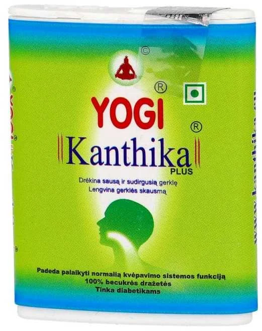 Čiulpiamosios dražetės gerklei Kanthika Plus, Yogi, 70 dražečių