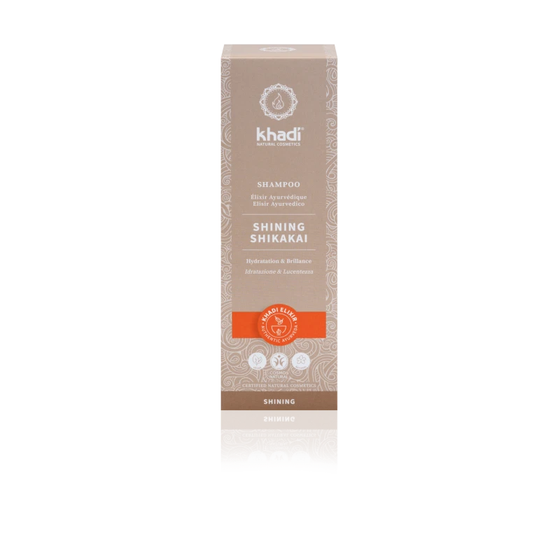 Ajurvedinio eliksyro atstatantis šampūnas Shining Shikakai, Khadi, 200ml
