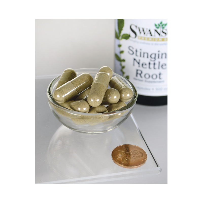 Didžiosios dilgėlės šaknis Stinging Nettle Root, Swanson, 500mg, 100 kapsulių