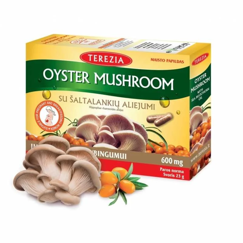 TEREZIA OYSTER GRYBAS SU ŠALTALANKIŲ ALIEJUMI 60 KAPSULIŲ