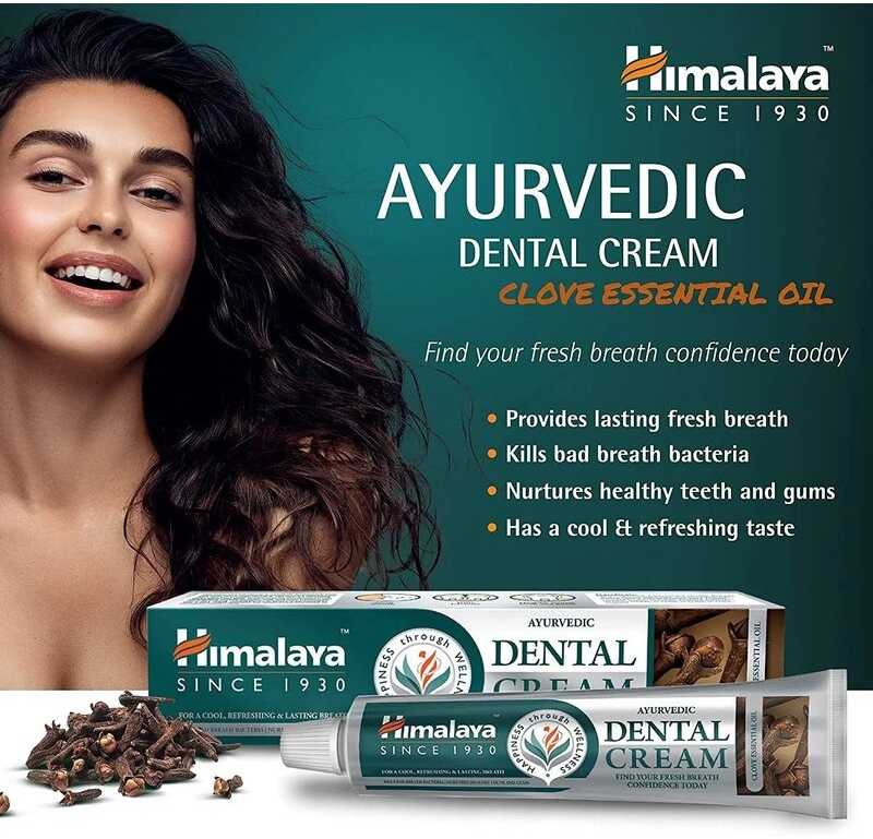Himalaya Herbals Ajurvedinis dantų kremas-pasta su gvazdikėlių aliejumi, Himalaya, 100g