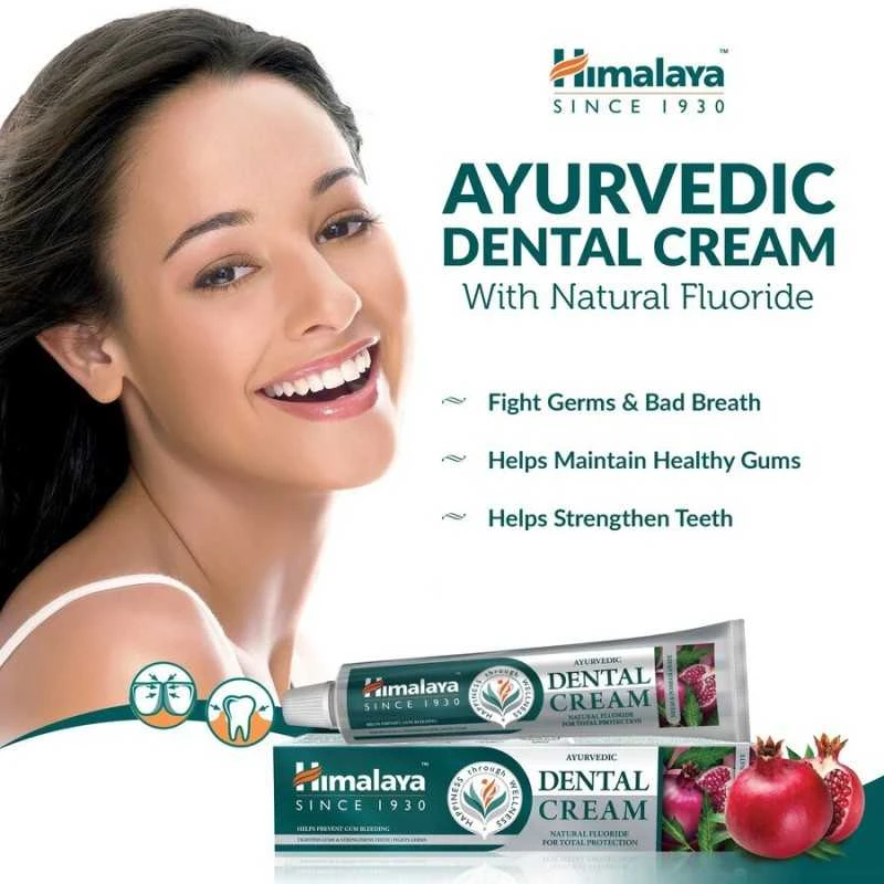 Himalaya Herbals Dantų pasta-kremas su nimbamedžiu ir granatais, Himalaya, 100g