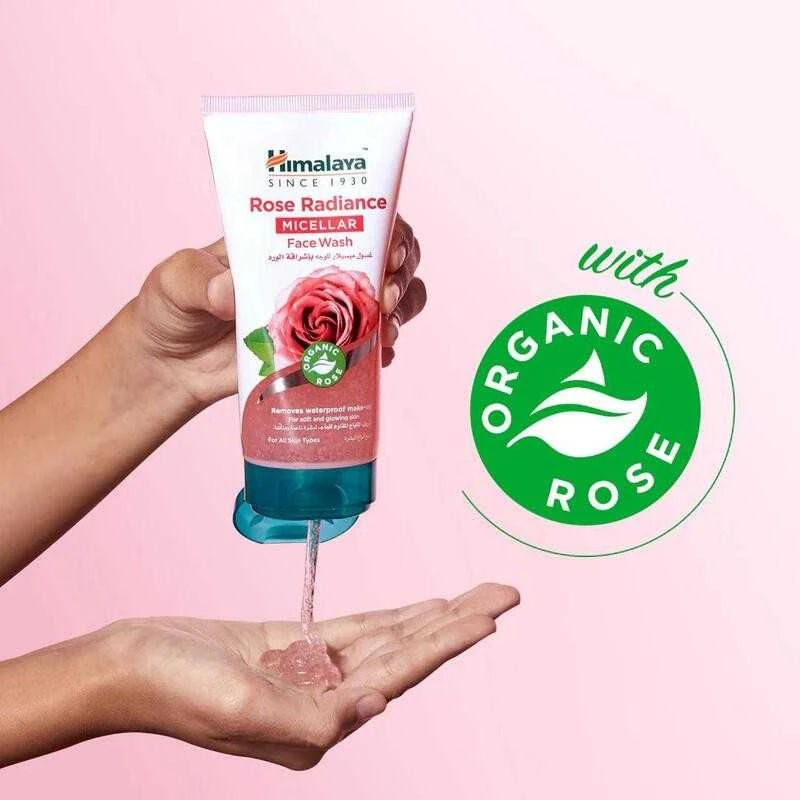 Himalaya Herbals Micelinis veido prausiklis Spindinti Rožė, Himalaya, 150ml