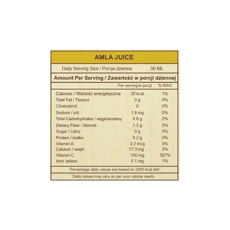 Indiškojo lapainio Amla sultys, Sattva Ayurveda, 1l
