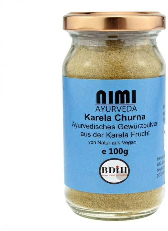 Karčiojo meliono vaisių milteliai Karela Premium, Nimi Ayurveda, 100g