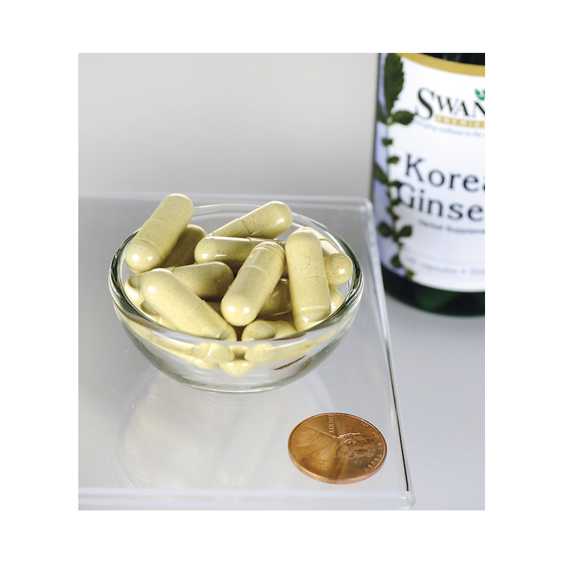 Korėjos ženšenis Korean Ginseng, Swanson, 500mg, 100 kapsulių