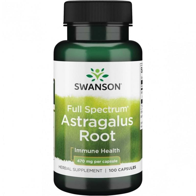 Kulkšnės šaknis Astragalus Root, Swanson, 470mcg, 100 kapsulių