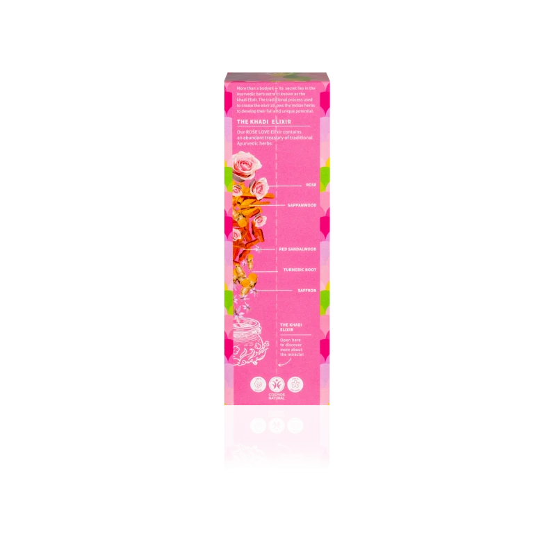 Kūno ir veido odos aliejus Rose Love Beauty Eliksyras, Khadi, 100ml