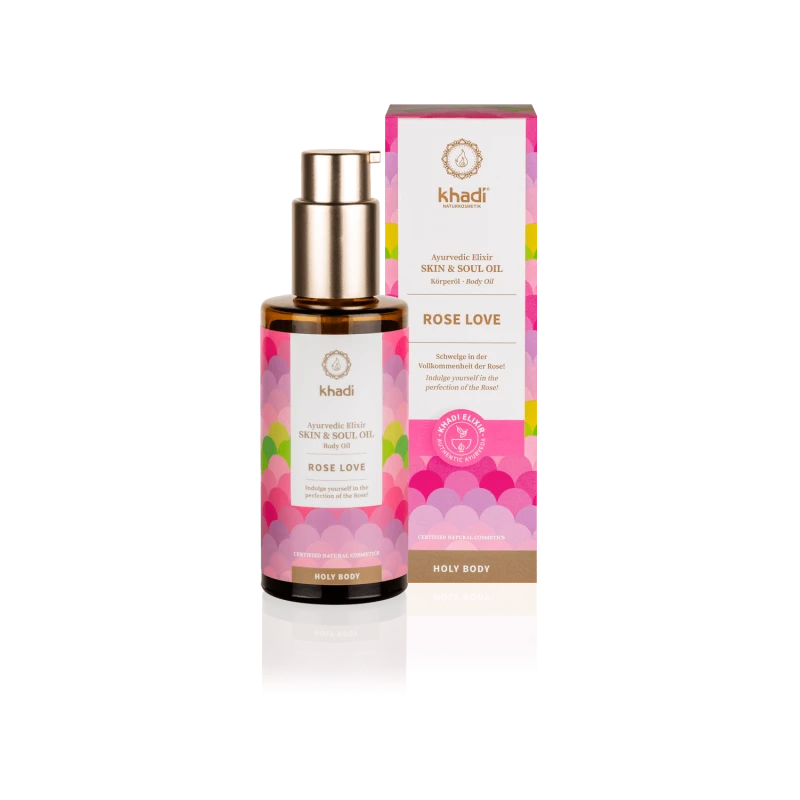 Kūno ir veido odos aliejus Rose Love Beauty Eliksyras, Khadi, 100ml