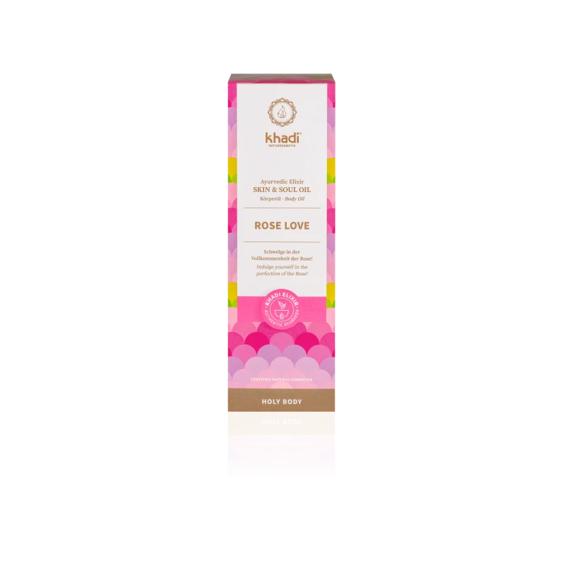 Kūno ir veido odos aliejus Rose Love Beauty Eliksyras, Khadi, 100ml