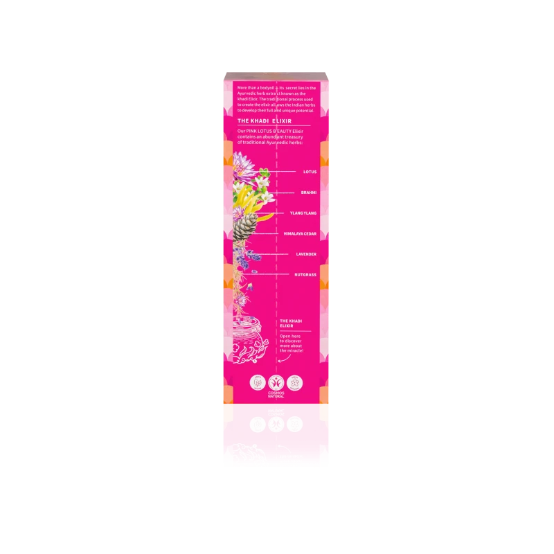 Kūno ir veido odos aliejus Rožinė Lotus Beauty Eliksyras, Khadi, 100ml