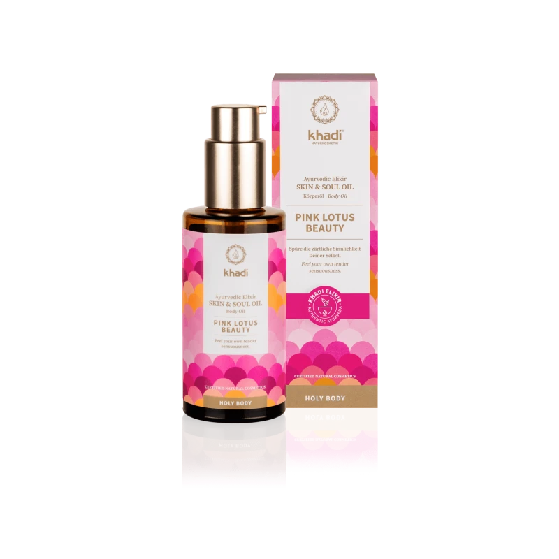 Kūno ir veido odos aliejus Rožinė Lotus Beauty Eliksyras, Khadi, 100ml