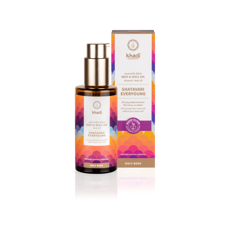 Kūno ir veido odos aliejus Shatavari Everyoung Eliksyras, Khadi, 100ml