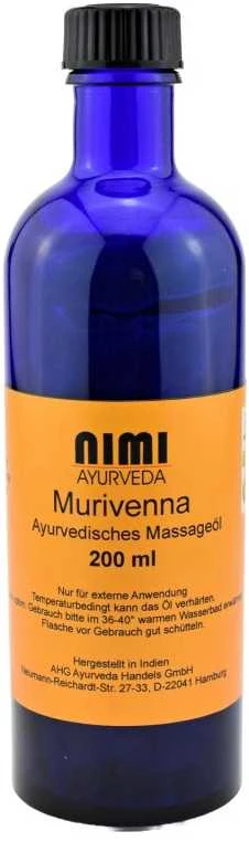 Kūno masažo aliejus Murivenna, Nimi Ayurveda, 200 ml