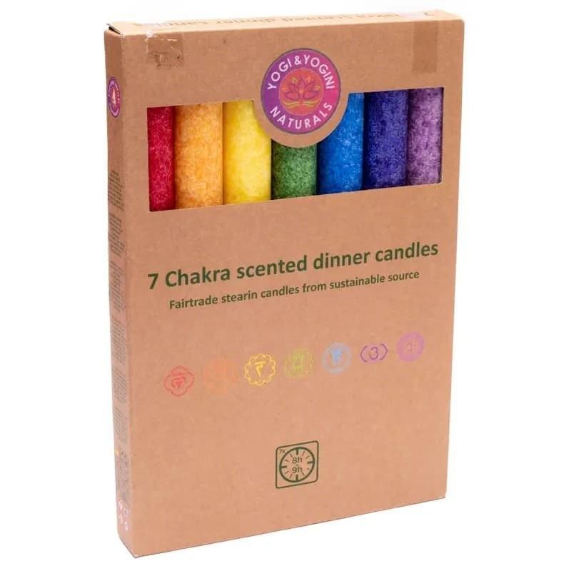 Vakarienės žvakių rinkinys CHAKRA, 7vnt, bekvapės