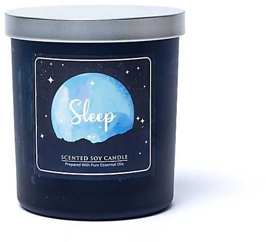 Kvepianti sojų vaško žvakė Sleep stikliniame inde, „Song of India”