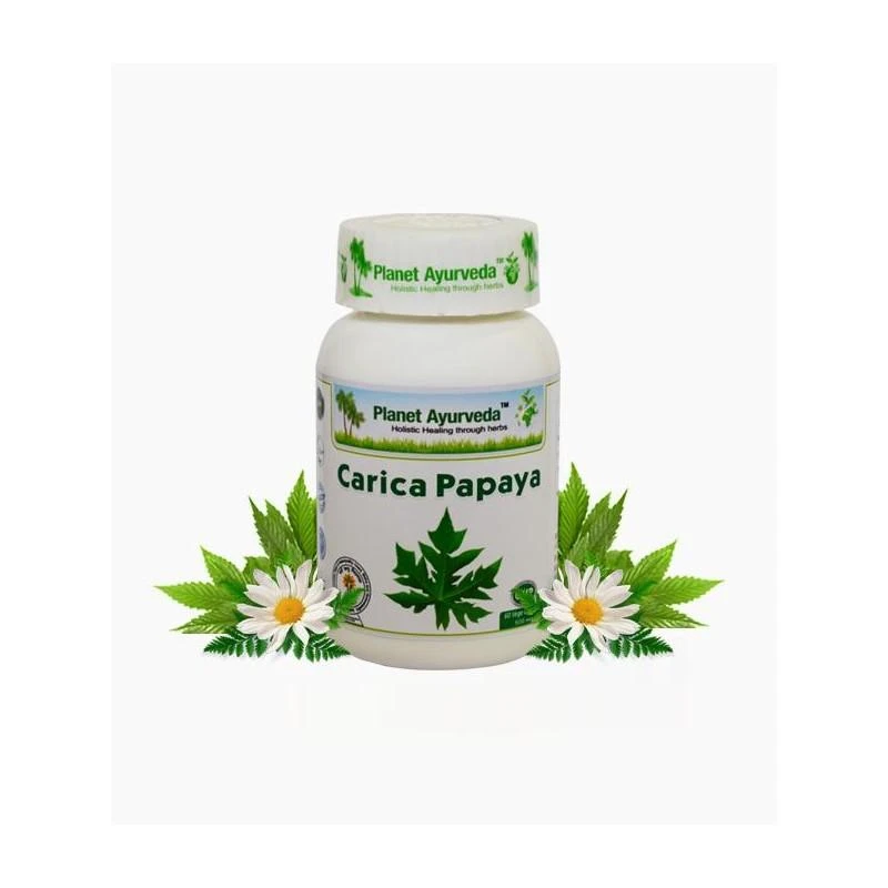Ayumi Naturals Maisto papildas Carica Papaya, Planet Ayurveda, 60 kapsulių