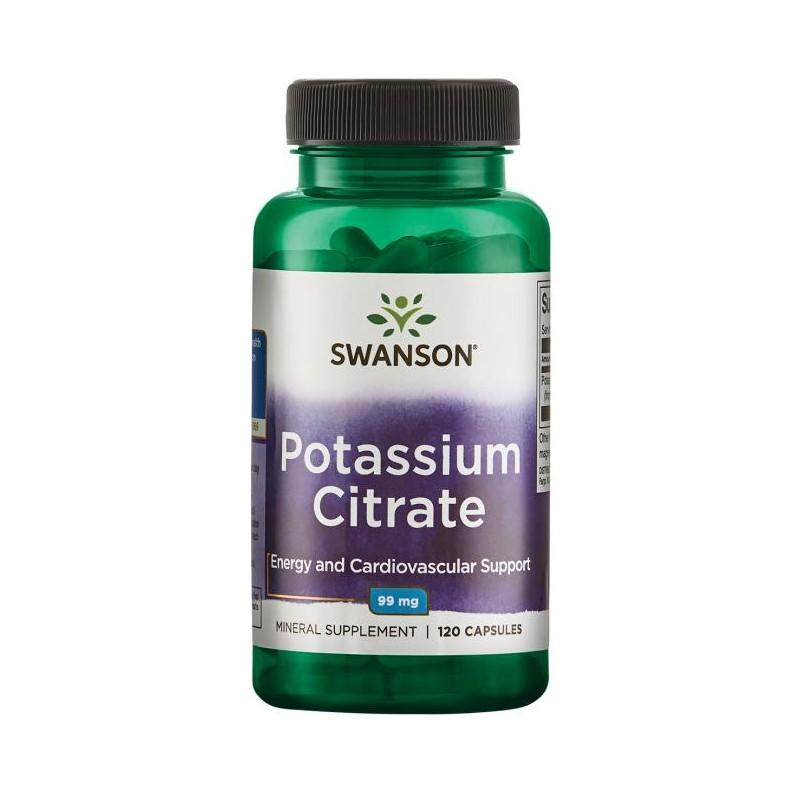 Maisto papildas Kalis Potassium Citrate, Swanson, 99mg, 120 kapsulių