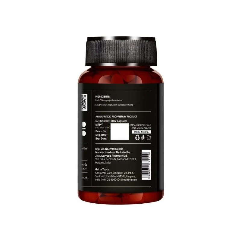 Maisto papildas Mumijo Pure Shilajit, Jiva Ayurveda, 60 kapsulių