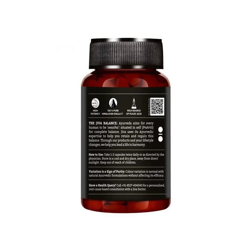 Maisto papildas Mumijo Pure Shilajit, Jiva Ayurveda, 60 kapsulių