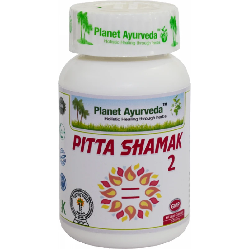 Ayumi Naturals Maisto papildas Pitta Shamak 2, Planet Ayurveda, 60 kapsulių
