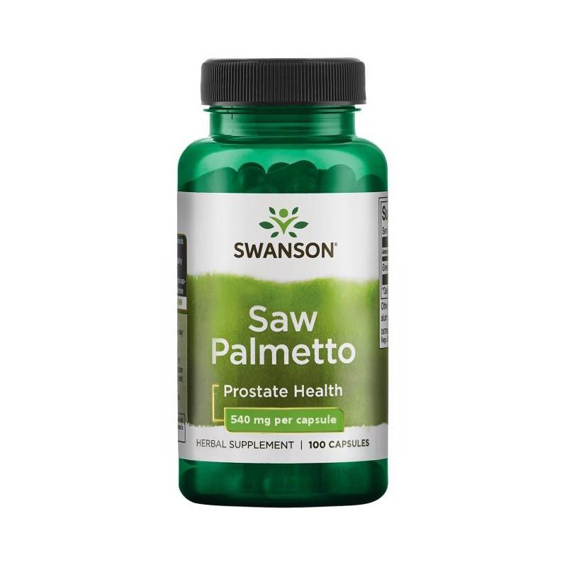 Gulsčioji serenoja Saw Palmetto, Swanson, 540mg, 100 kapsulių