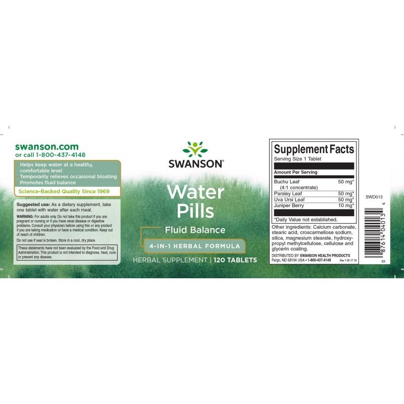 Swanson WATER PILLS -120 kapsulių