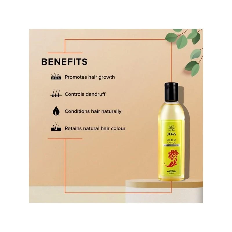 Maitinantis plaukų aliejus Amla, Jiva Ayurveda, 200ml