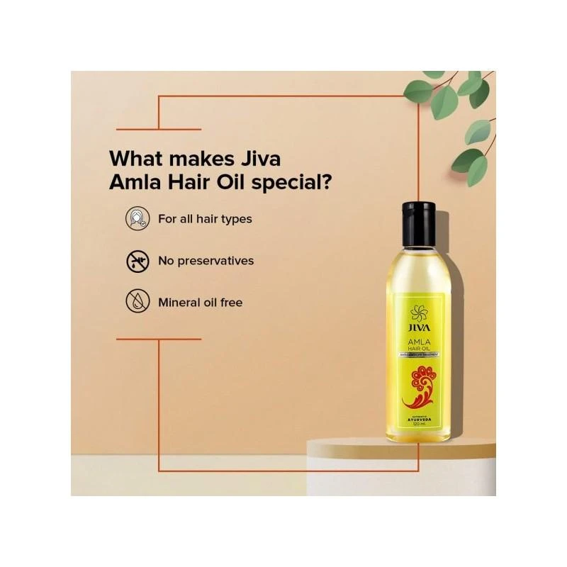 Maitinantis plaukų aliejus Amla, Jiva Ayurveda, 200ml