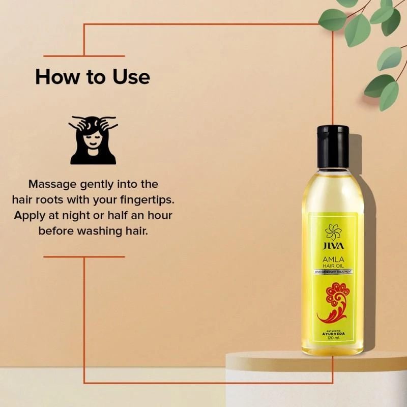 Maitinantis plaukų aliejus Amla, Jiva Ayurveda, 200ml