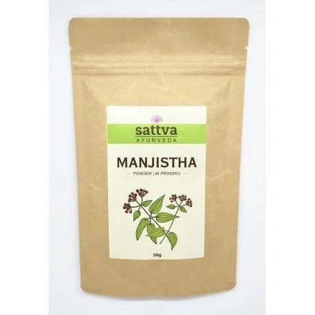 Širdžialapės raudės milteliai Manjistha, Sattva Ayurveda, 50g