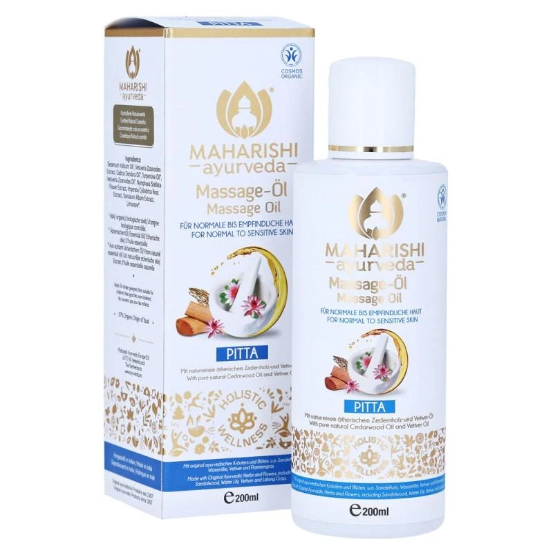Masažo aliejus jautriai odai Pita, Maharishi Ayurveda, 200 ml