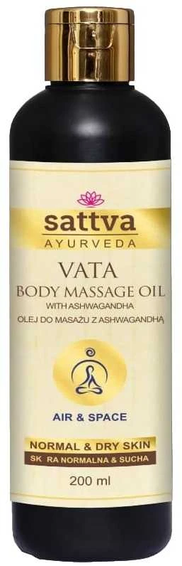 Masažo aliejus sausai ir brandžiai odai Vata, Sattva Ayurveda, 200ml