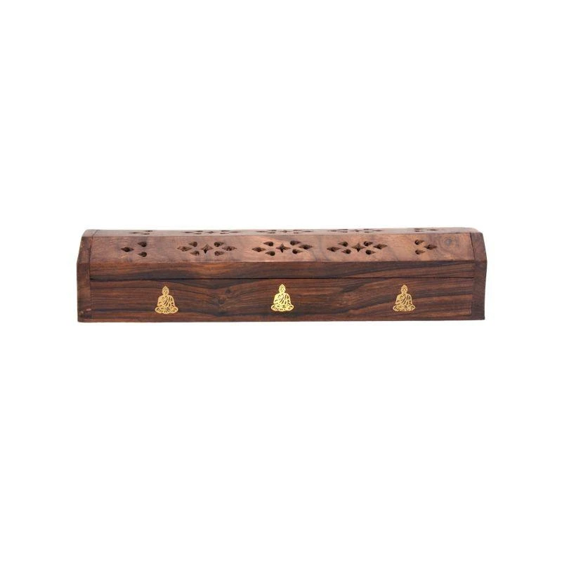 Medinis smilkalų laikiklis-dėžutė Buddha, Sattva Ayurveda