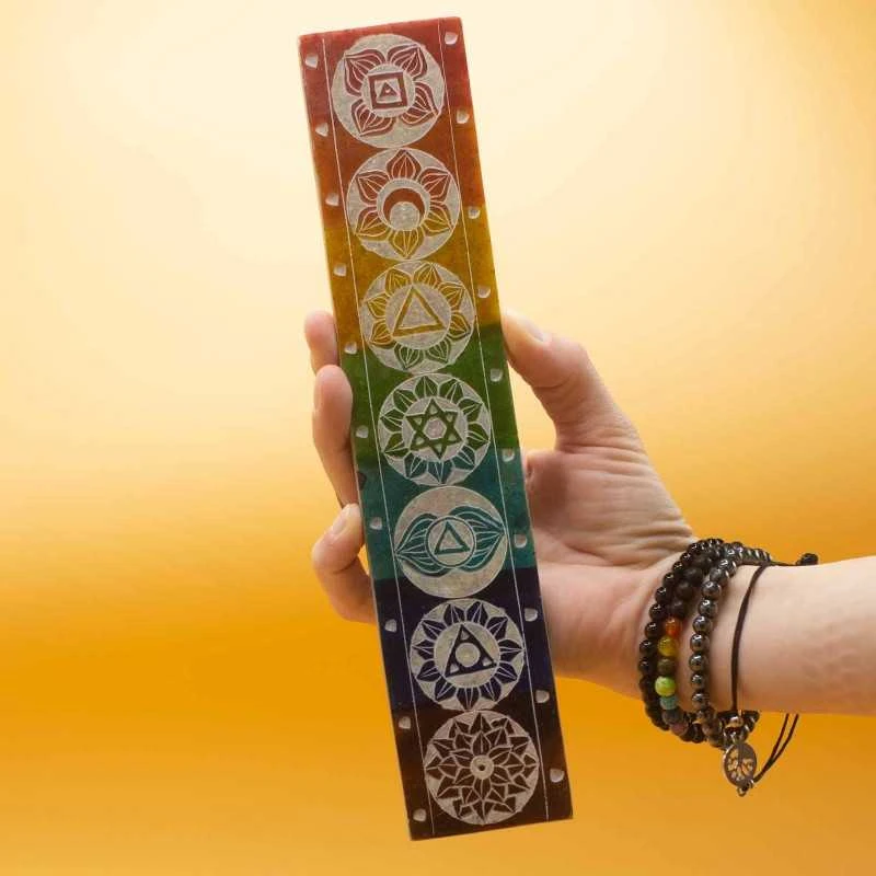 Ancient Wisdom Muilo akmens smilkalų laikiklis Seven Chakra 26x5cm