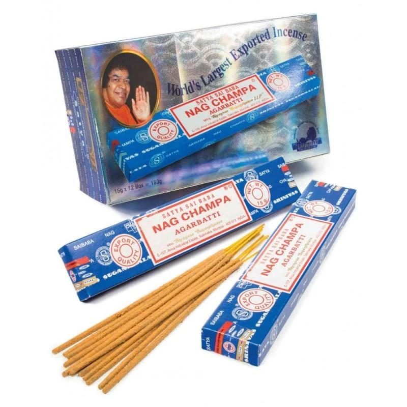 Nag Champa Satya Sai Baba Agarbatti smilkalų lazdelės, 15g