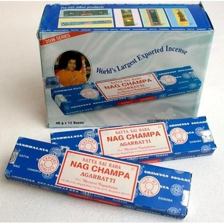 Nag Champa Satya Sai Baba Agarbatti smilkalų lazdelės, 15g