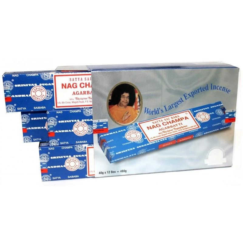 Nag Champa Satya Sai Baba Agarbatti smilkalų lazdelės, 40g