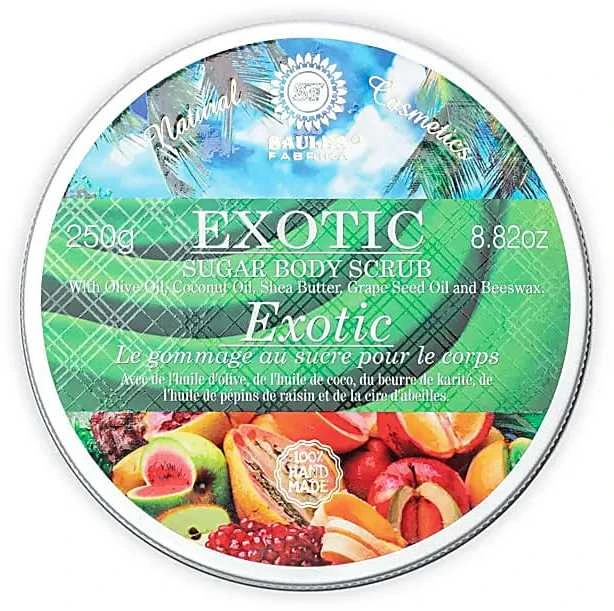 Natūralus cukraus kūno šveitiklis Exotic, Saules Fabrika, 250g