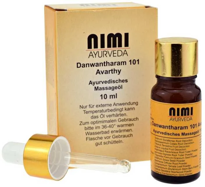 Nimi Ayurveda Ajurvedinis aliejus nosiai Danwantharam 101 Avarthy, Nimi Auyrveda, 10ml