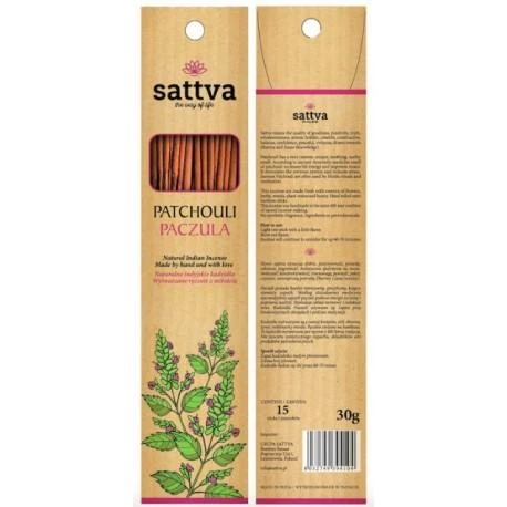 Pačiulio kvapo smilkalų lazdelės Patchouli, Sattva Ayurveda, 15 vnt.