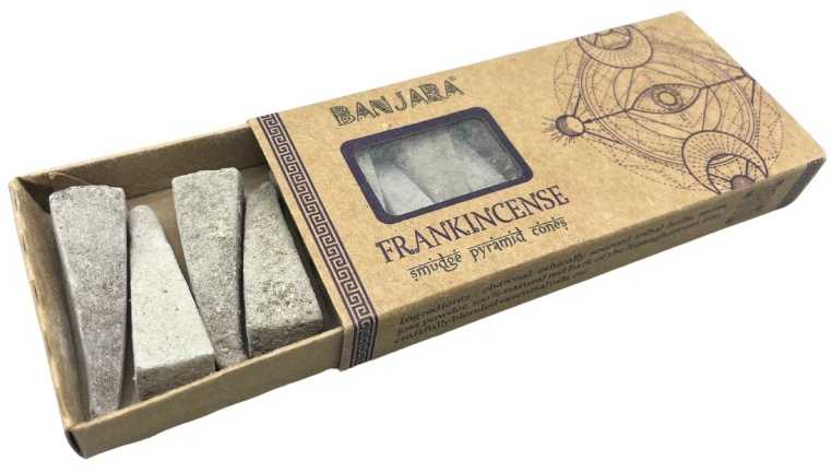 Piramidiniai kūginiai smilkalai Frankincense, Banjara, 40g